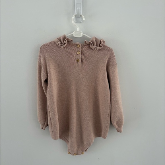 H&M Kids Knit Bodysuit with Ruffled Collar - Picture 2 of 3